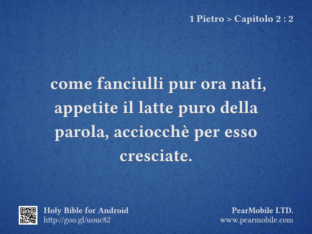 1 Pietro, Capitolo 2:2